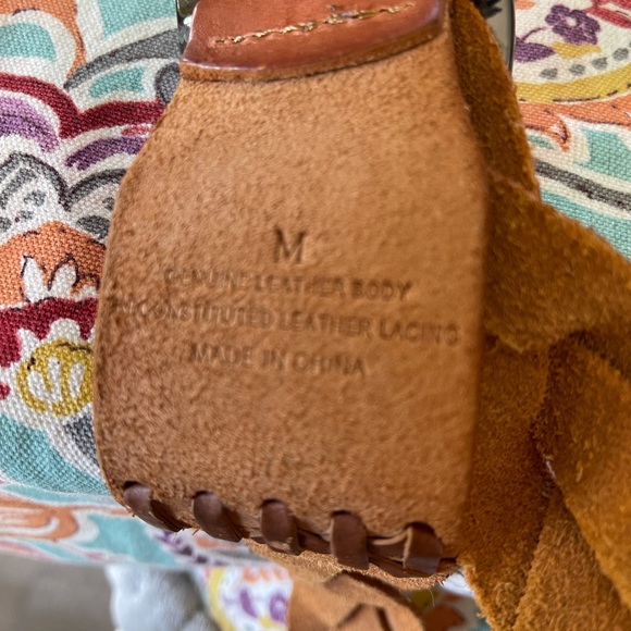 Genuine Leather Brown, Boho braided Belt Medium - Picture 2 of 4